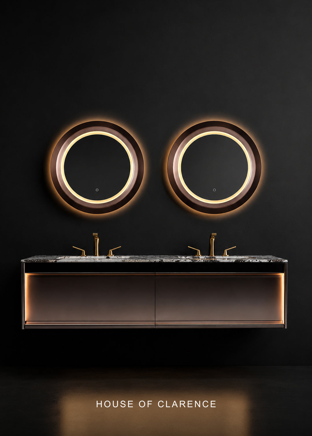Floating Bathroom Vanity with LED Mirror