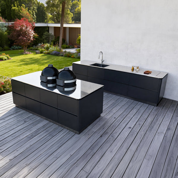 Architectural Outdoor Kitchen with Cooking Island