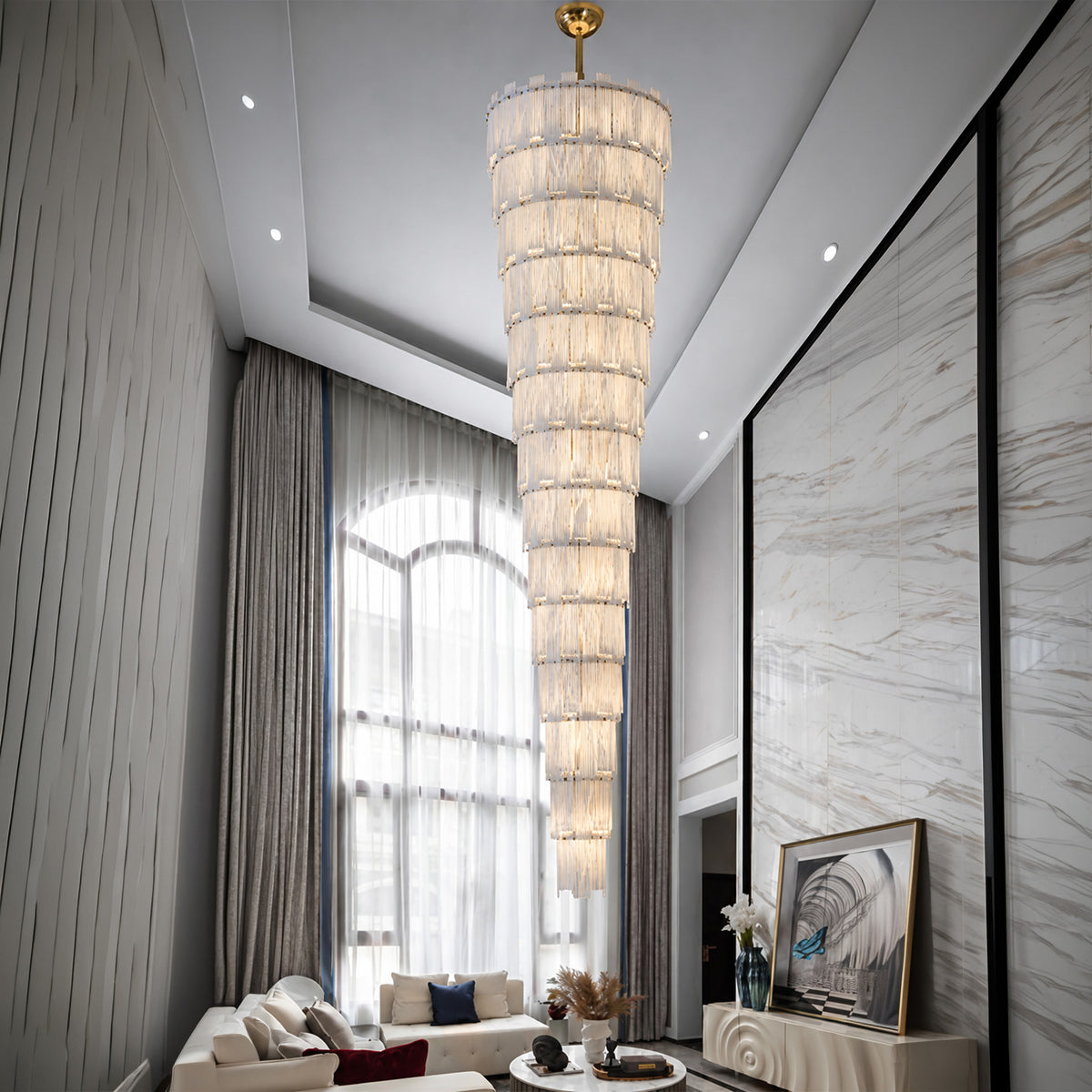 Luxury Tiered Crystal Chandelier