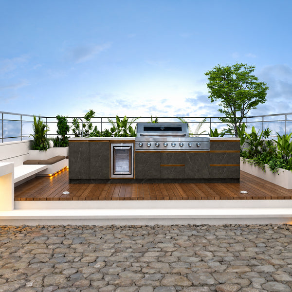Luxury Stainless Steel Outdoor Kitchen with Grill