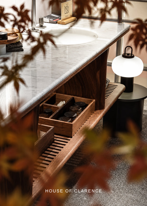 Open Shelf Bathroom Vanity Unit