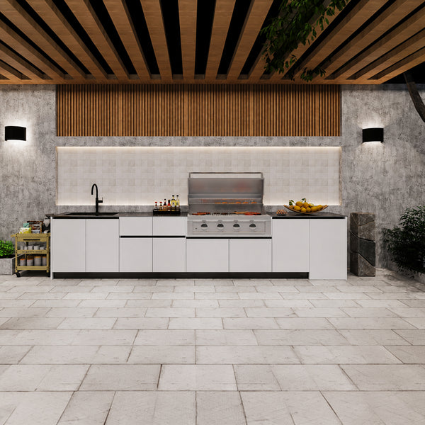 Contemporary Linear Garden Kitchen