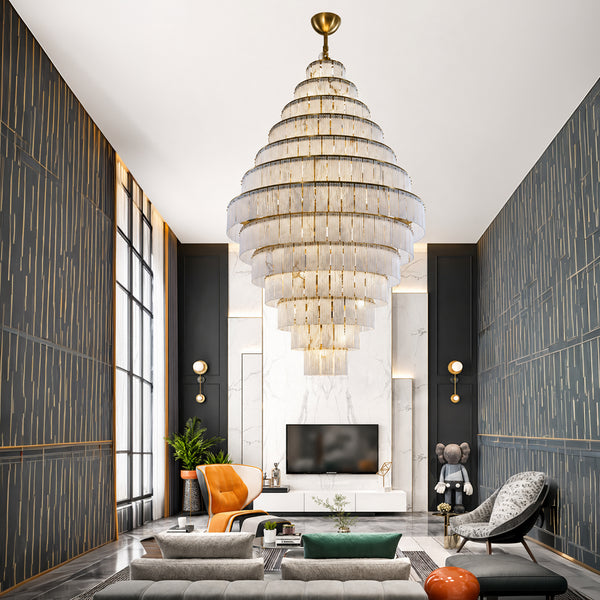 Luxury Alabaster Tiered Chandelier
