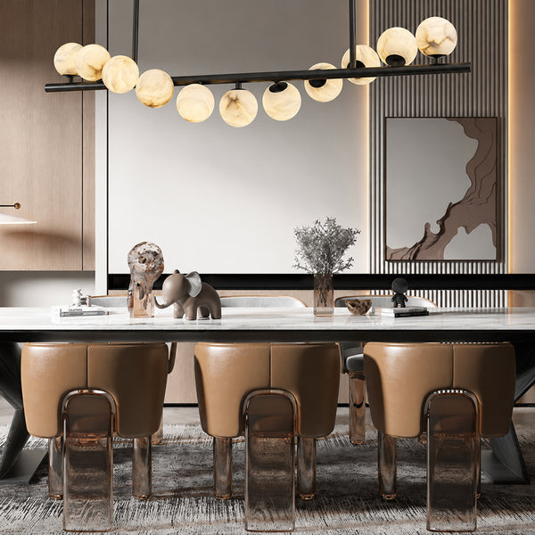 Modern Linear Marble Pendant Light