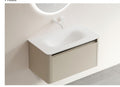 FK303 Solid Rubber Wood Vanity Unit With Integrated Basin