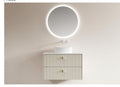 FK306 MDF Fluted Vanity Unit With Metal Handles