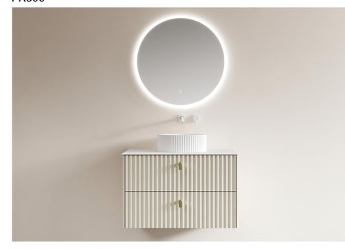 FK306 MDF Fluted Vanity Unit With Metal Handles