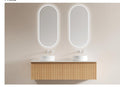 FK502 White Oak Fluted Wall-Hung Vanity Unit