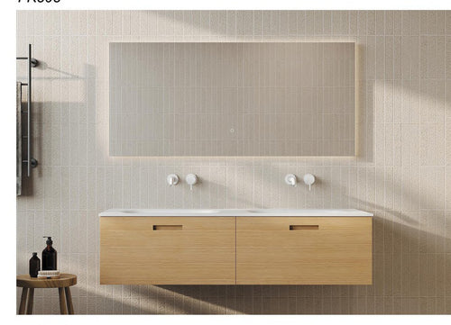 FK505 White Oak Wall-Hung Vanity Unit