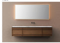 FK510 Black Walnut Wall-Hung Vanity Unit