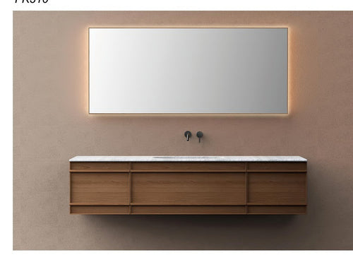 FK510 Black Walnut Wall-Hung Vanity Unit