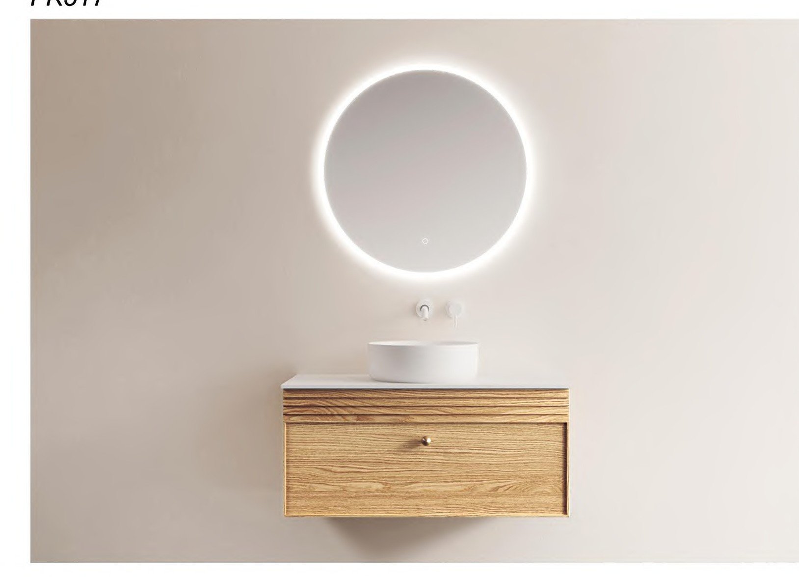 FK517 European Oak Solid Wood Vanity Unit